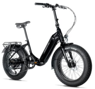 E-BIKE 20" CODY-2, FOLDING BIKE, BLACK SHINY (REAR MOTOR)