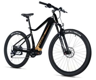 E-BIKE SWAN GENT 27,5", 17,5"-1, BLACK SHINY - beige sticker (MODEST)